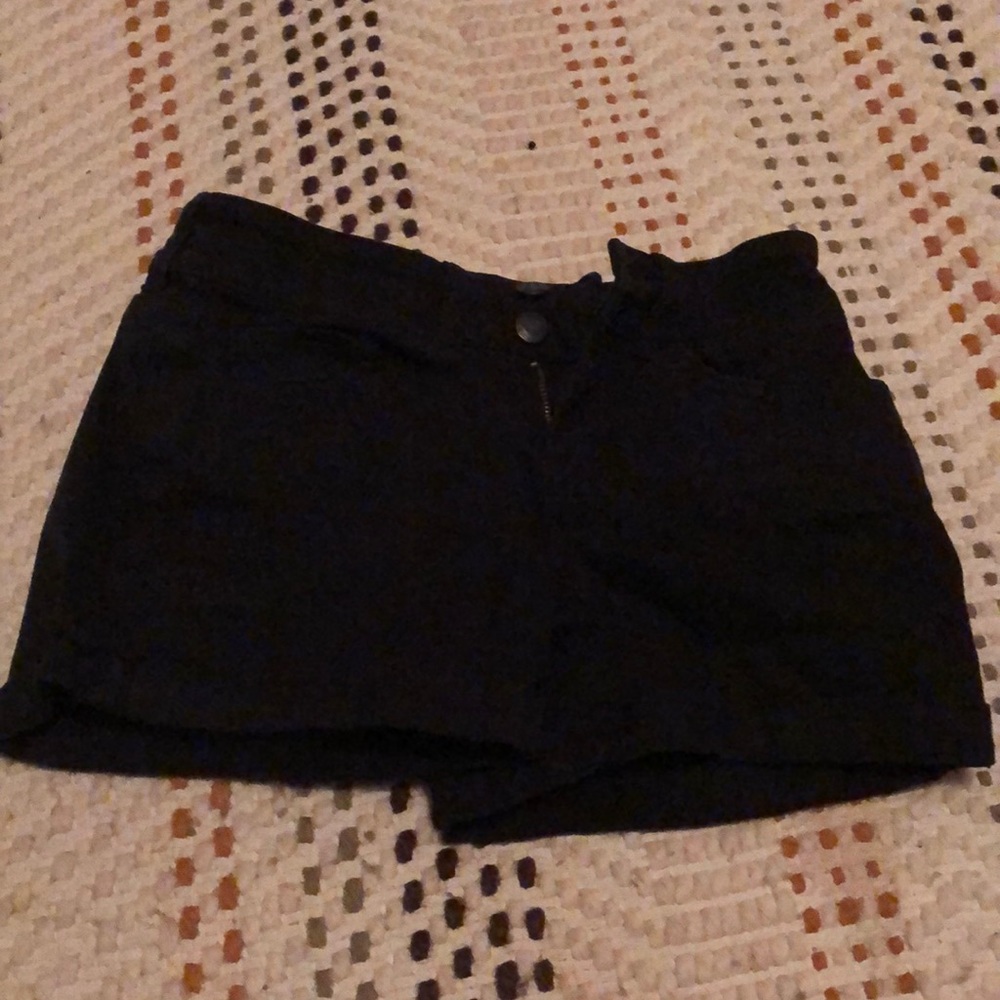 Black jean shorts